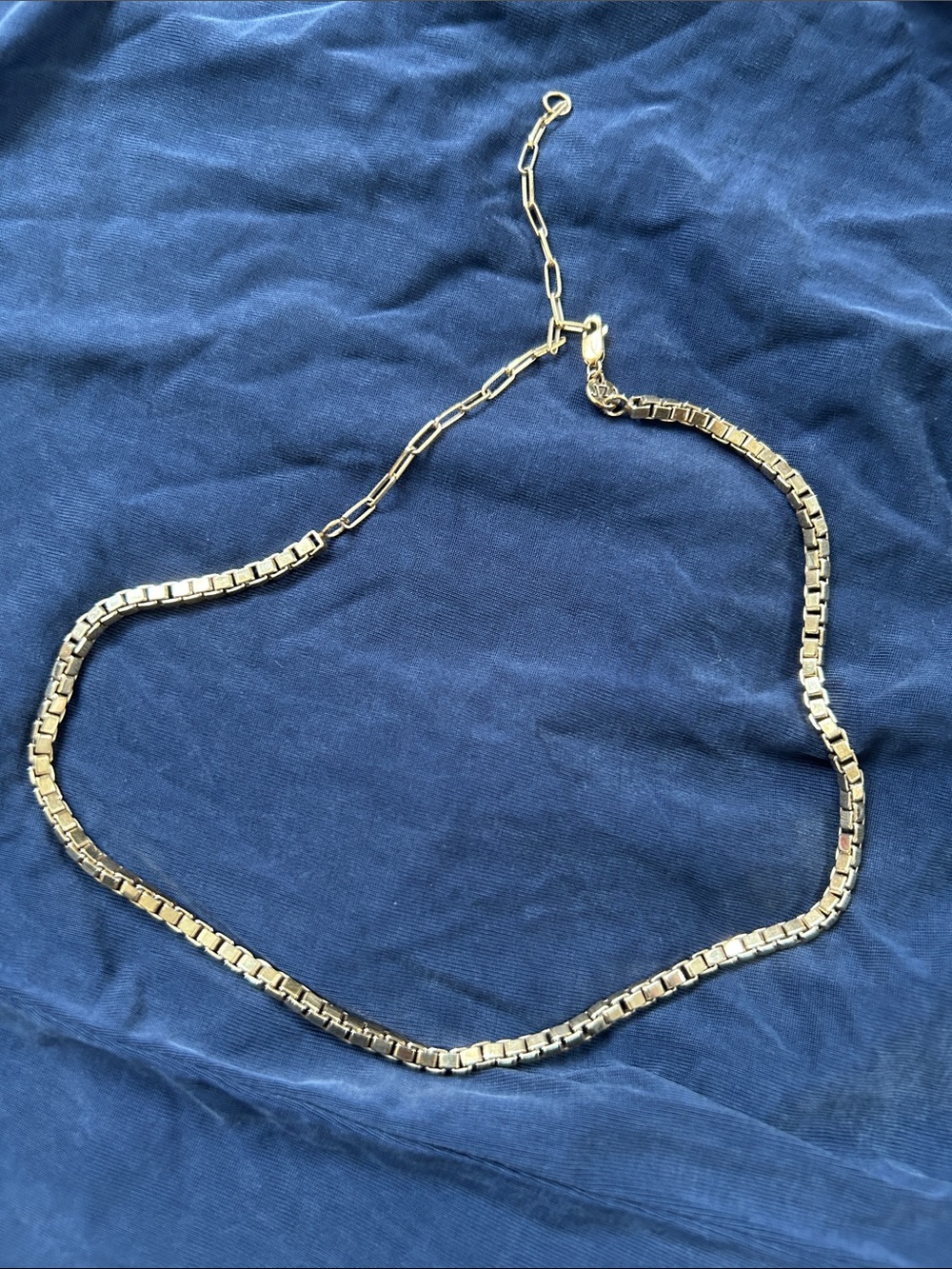 Jennifer Zeuner Delicate Gold-Tone Box Link Necklace for Women